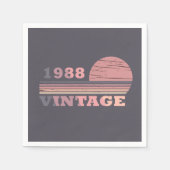 1988生まれ年のヴィンテージ誕生日 スタンダードカクテルナプキン (正面)