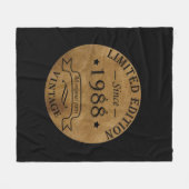 1988生まれ年のヴィンテージ誕生日 フリースブランケット (正面(横))