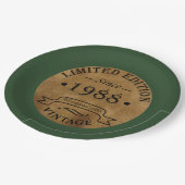 1988生まれ年のヴィンテージ誕生日 ペーパープレート (アングル)