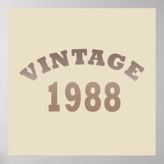 1988生まれ年のヴィンテージ誕生日 ポスター (正面)