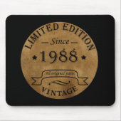 1988生まれ年のヴィンテージ誕生日 マウスパッド (正面)