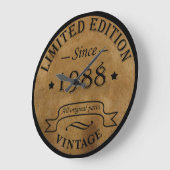 1988生まれ年のヴィンテージ誕生日 ラージ壁時計 (傾斜)