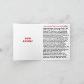 1988生まれ年の誕生日おもしろいファクトあいさつカード カード (内部)