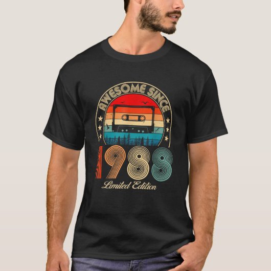 1988素晴らし年のカセット誕生日1988以クラシック来 Tシャツ (正面)