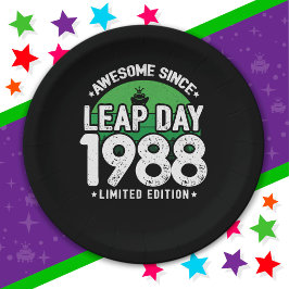 1988素晴らし年閏年日以後2月29誕生日 ペーパープレート