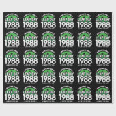 1988素晴らし年閏年日以後2月29誕生日 ラッピングペーパー (フラット)