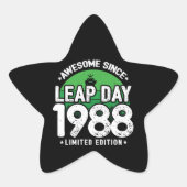 1988素晴らし年閏年日以後2月29誕生日 星シール (正面)