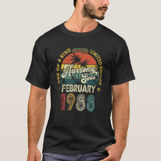 1988素晴らし年2月以来ヴィンテージ34誕生日 Tシャツ