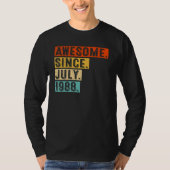 1988素晴らし年7月以来ヴィンテージ34誕生日 Tシャツ (正面)