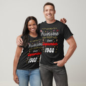 1988素晴らし年9月から誕生日花と歩 Tシャツ (ユニセックス)