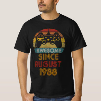 1988素晴らし年(1988年)からハッピーバースデーゲーマー Tシャツ