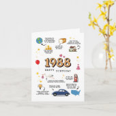 1988誕生日用カード カード (黄色い花)