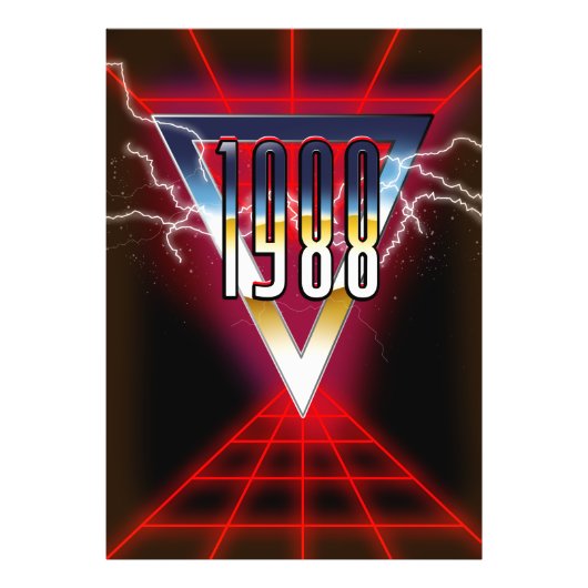 1988 Tech noirグラフィック フォトプリント (正面)