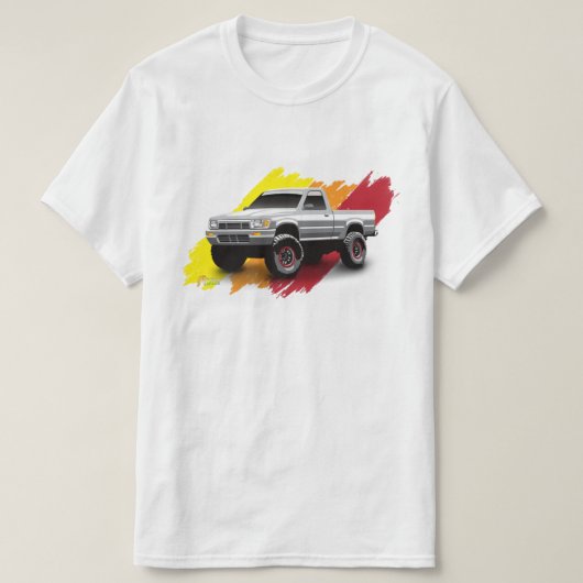 1989トヨタピックアップトラック4x4 Tシャツ (デザイン正面)