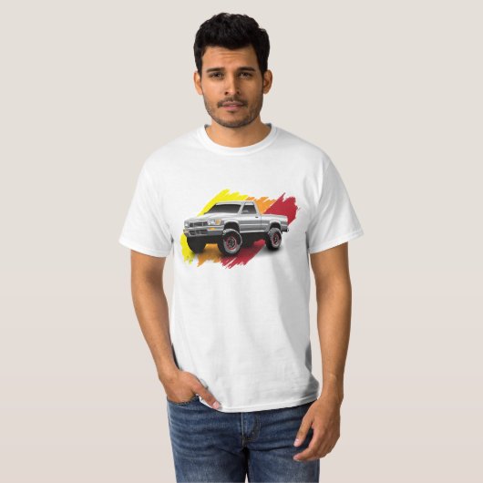 1989トヨタピックアップトラック4x4 Tシャツ (正面フル)