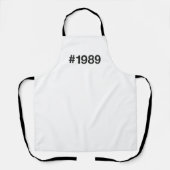 1989ハッシュタグ36誕生日記念日 エプロン (正面)