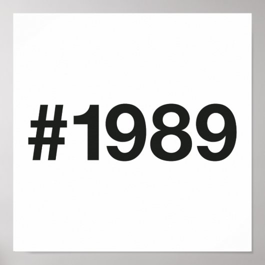 1989ハッシュタグ36誕生日記念日 ポスター (正面)
