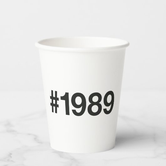 1989ハッシュタグ36誕生日記念日 紙コップ (正面)