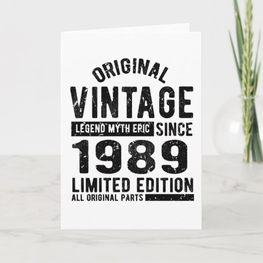 1989ヴィンテージ誕生日 カード (正面)