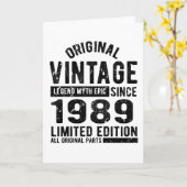 1989ヴィンテージ誕生日 カード (黄色い花)