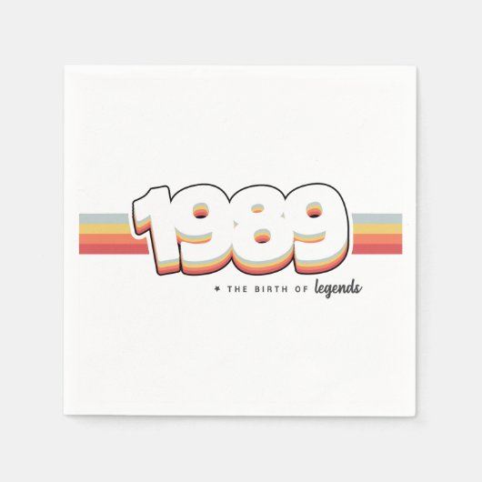 1989伝説の誕生 スタンダードカクテルナプキン (正面)
