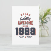 1989年から完全にかっこいい誕生日ギフト 招待状 (スタンド正面)