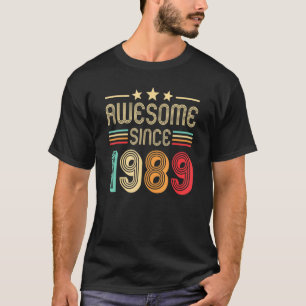 1989年から素晴らしい 33歳の誕生日 33歳 レトロ Tシャツ