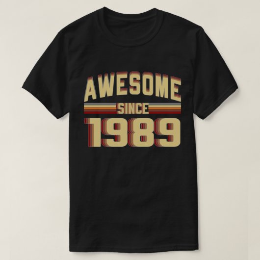 1989年のヴィンテージ以来素晴らしい誕生日30歳の Tシャツ (デザイン正面)