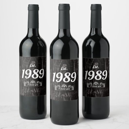 1989年のEstクラシック Year ワインラベル (ボトル)