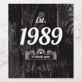 1989年のEstクラシック Year ワインラベル (シングルラベル)