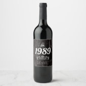 1989年のEstクラシック Year ワインラベル (正面)