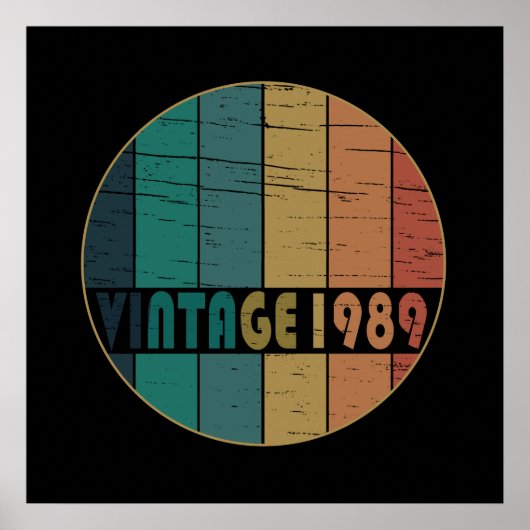 1989年生まれのヴィンテージバースデー ポスター (正面)