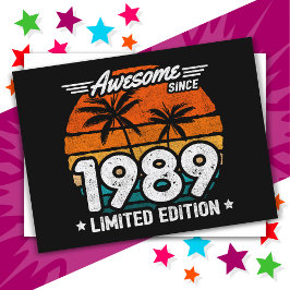 1989年生まれ限定復刻版かっこいい1989年から ポストカード