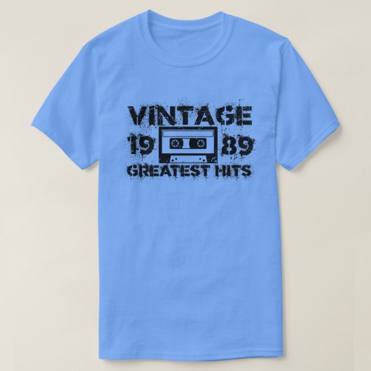 1989年素晴らしヒット・ヴィンテージ・ブラック Tシャツ (デザイン正面)