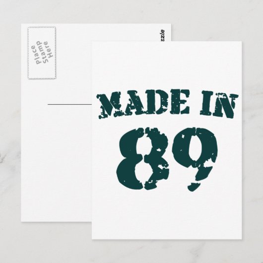 1989年製 ポストカード (正面/裏面)