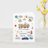 1989年誕生日カード カード (黄色い花)