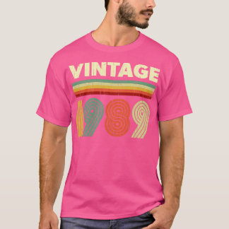 1989年誕生日ヴィンテージレトロ32歳デザイン Tシャツ