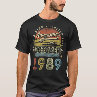 1989年10月素晴らし33日誕生日 Tシャツ
