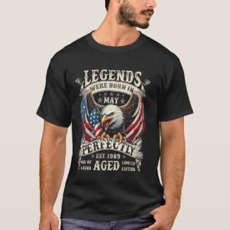 1989年5月 レトロな36歳の誕生日ギフト 男性向け 36歳 Tシャツ