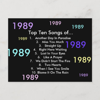 1989曲 ポストカード