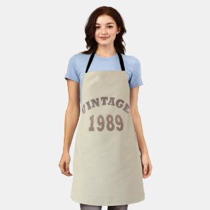 1989生まれ年のヴィンテージ誕生日ギフト エプロン