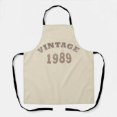 1989生まれ年のヴィンテージ誕生日ギフト エプロン (正面)