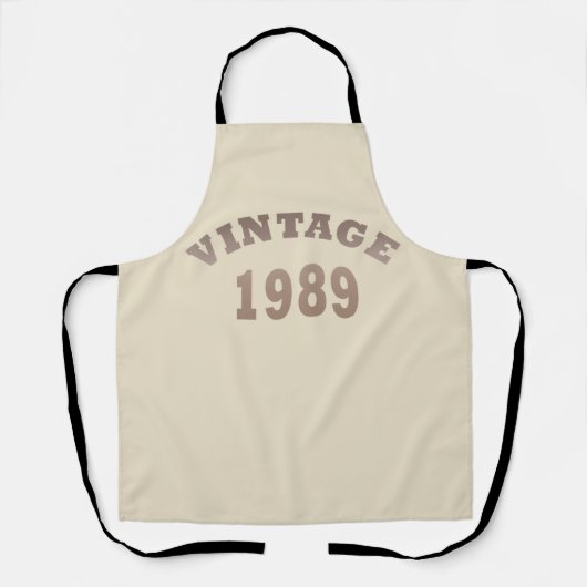 1989生まれ年のヴィンテージ誕生日ギフト エプロン (正面)