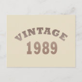 1989生まれ年のヴィンテージ誕生日ギフト シーズンポストカード (正面)