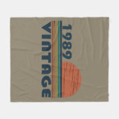 1989生まれ年のヴィンテージ誕生日ギフト フリースブランケット (正面(横))