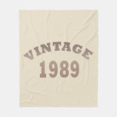 1989生まれ年のヴィンテージ誕生日ギフト フリースブランケット (正面)