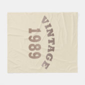 1989生まれ年のヴィンテージ誕生日ギフト フリースブランケット (正面(横))