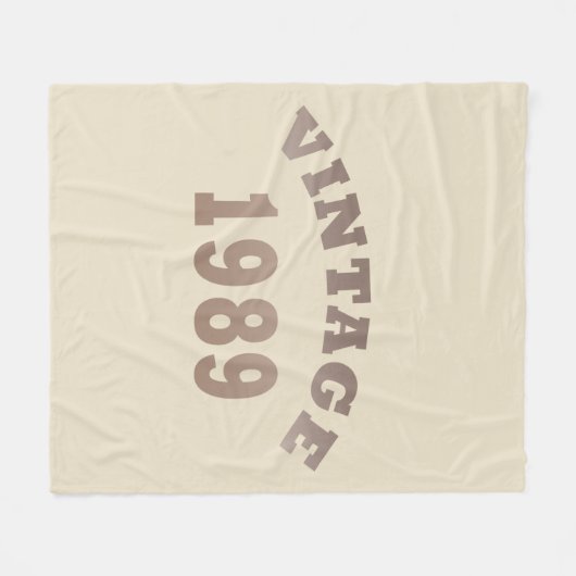 1989生まれ年のヴィンテージ誕生日ギフト フリースブランケット (正面(横))