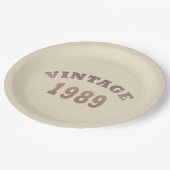 1989生まれ年のヴィンテージ誕生日ギフト ペーパープレート (アングル)