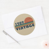 1989生まれ年のヴィンテージ誕生日ギフト ラウンドシール (封筒)